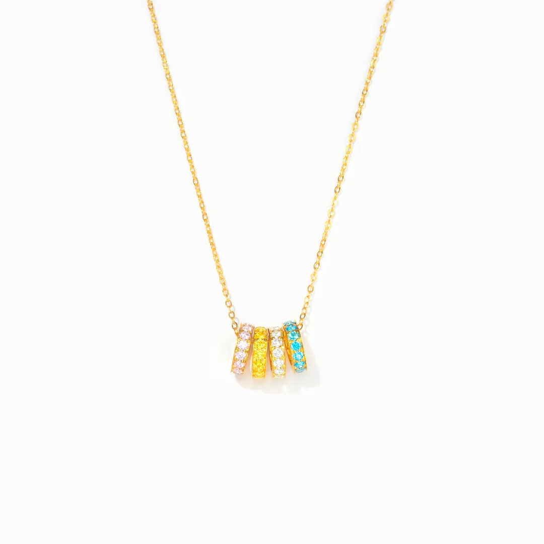 1-8 Birthstones Circle Necklace