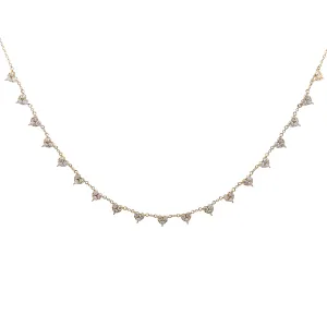 1.01 Pave Diamond Necklace in 14k Yellow Gold