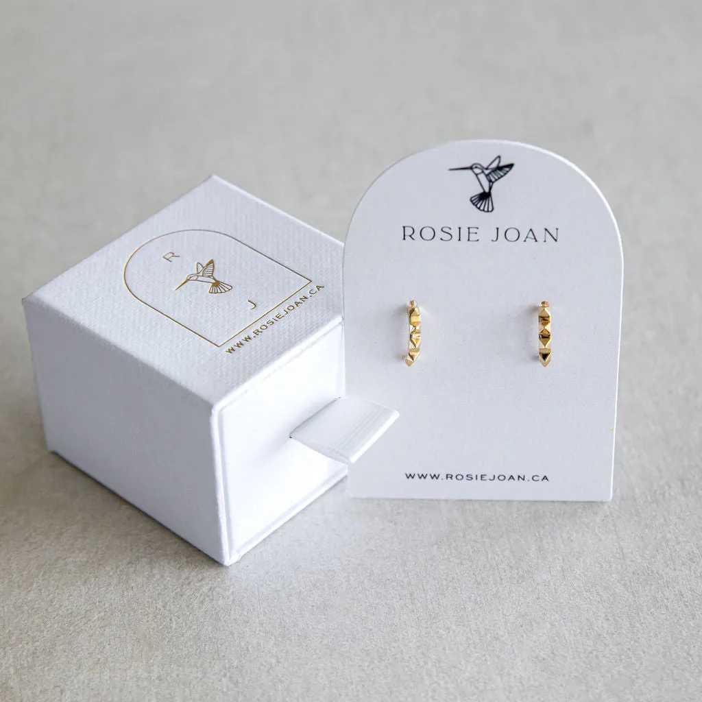 12mm 14K Spike Stud earrings