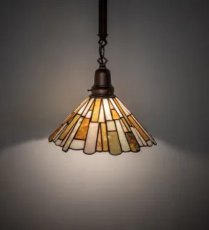 13" Wide Delta Jadestone Pendant