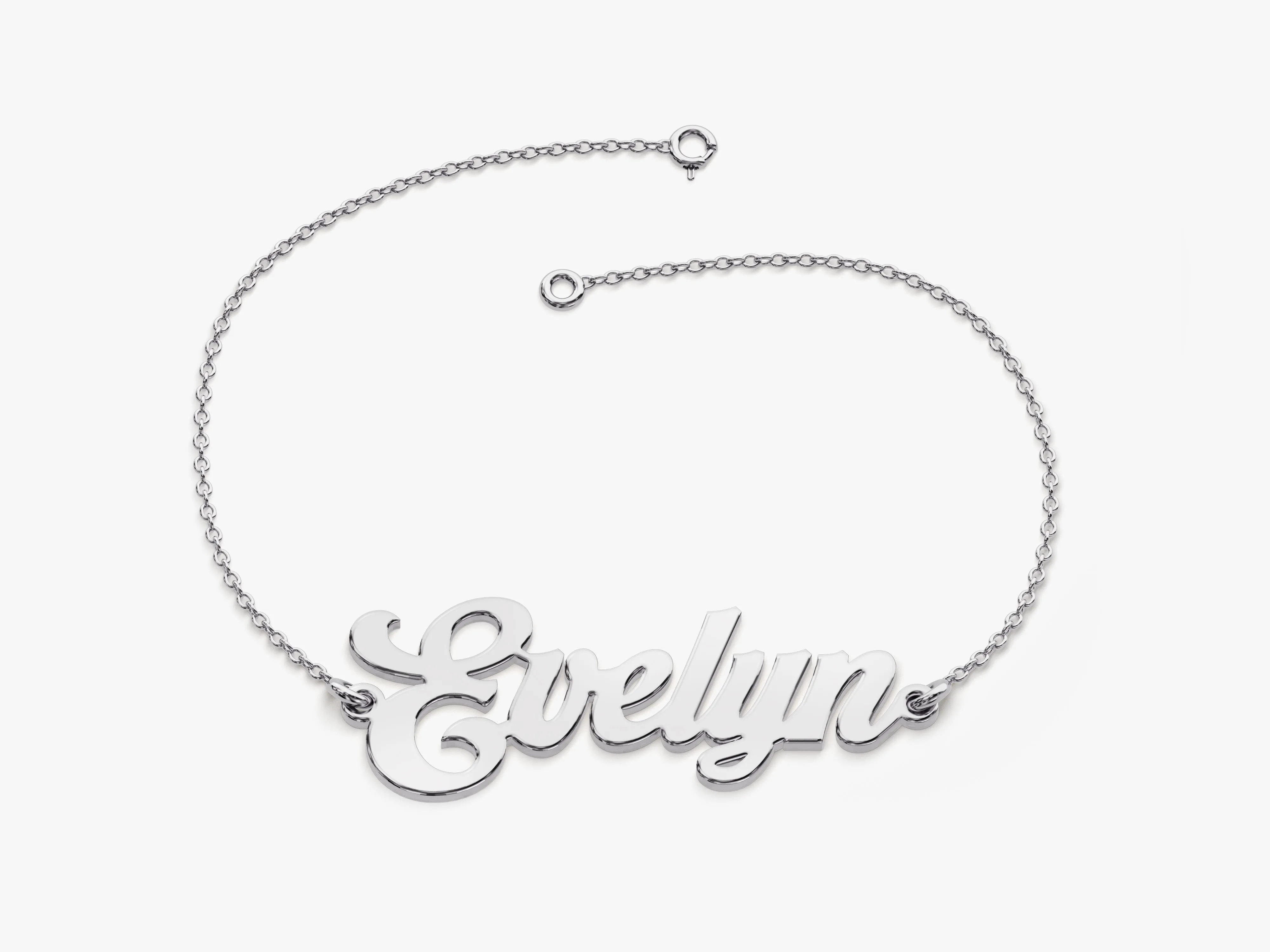 14k Solid Gold Bold Name Bracelet