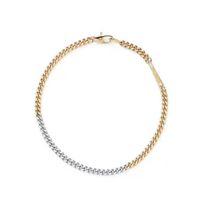 18K Curb Chain Combination Bracelet
