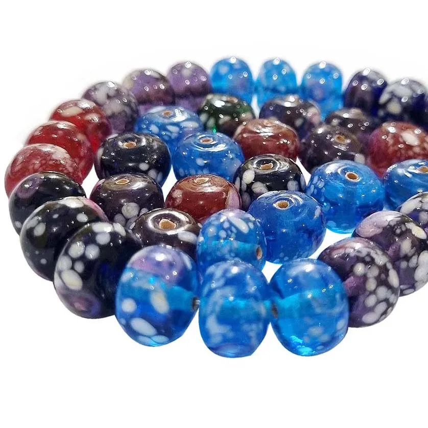 20 Pcs Handmade Lampwork Glass beads for jewelry making Mix Colors