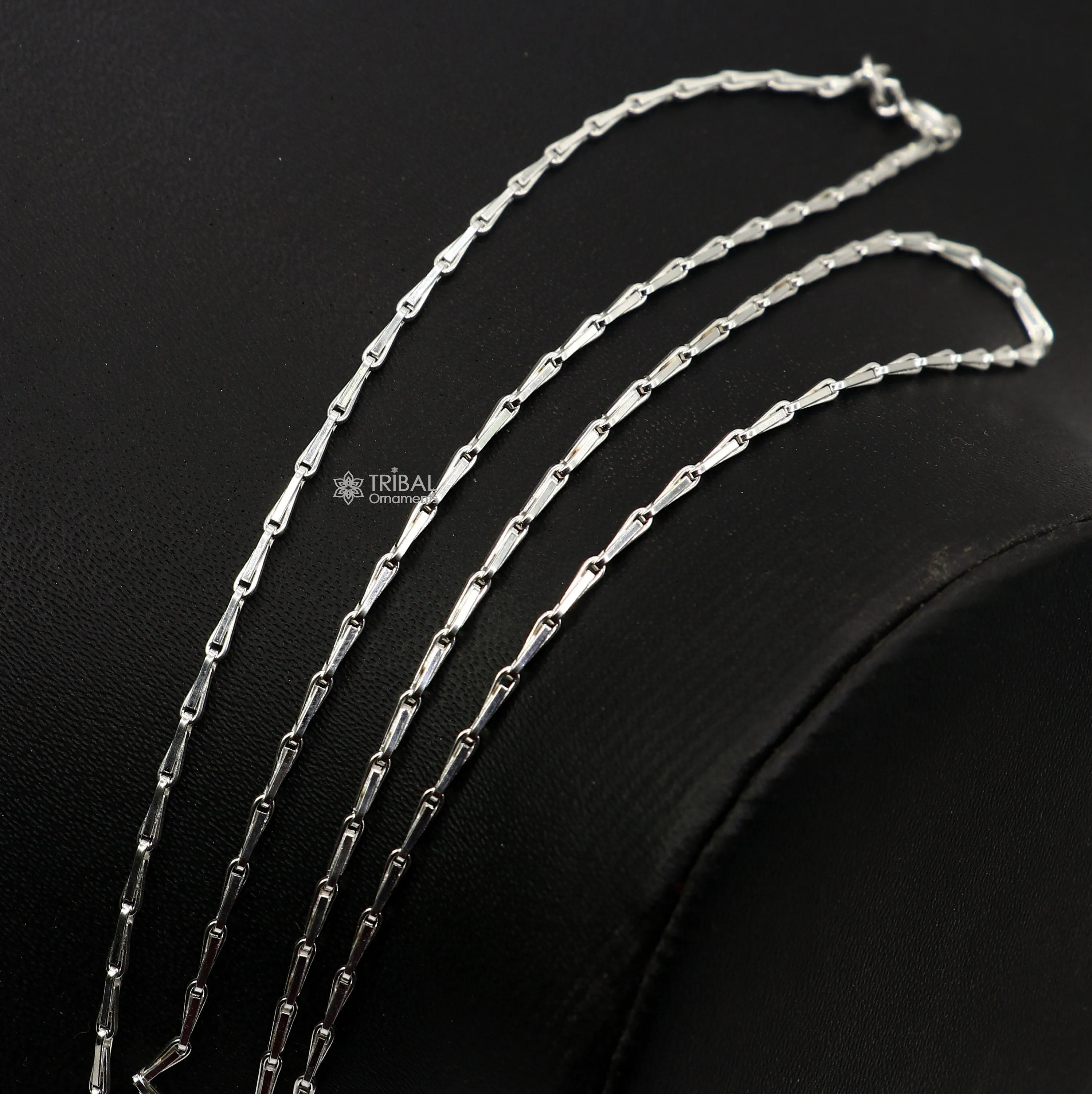 24 inches 1.5mm handmade unique chain 925 sterling silver chain, plain bright silver trendy style boy's girls chain ch595