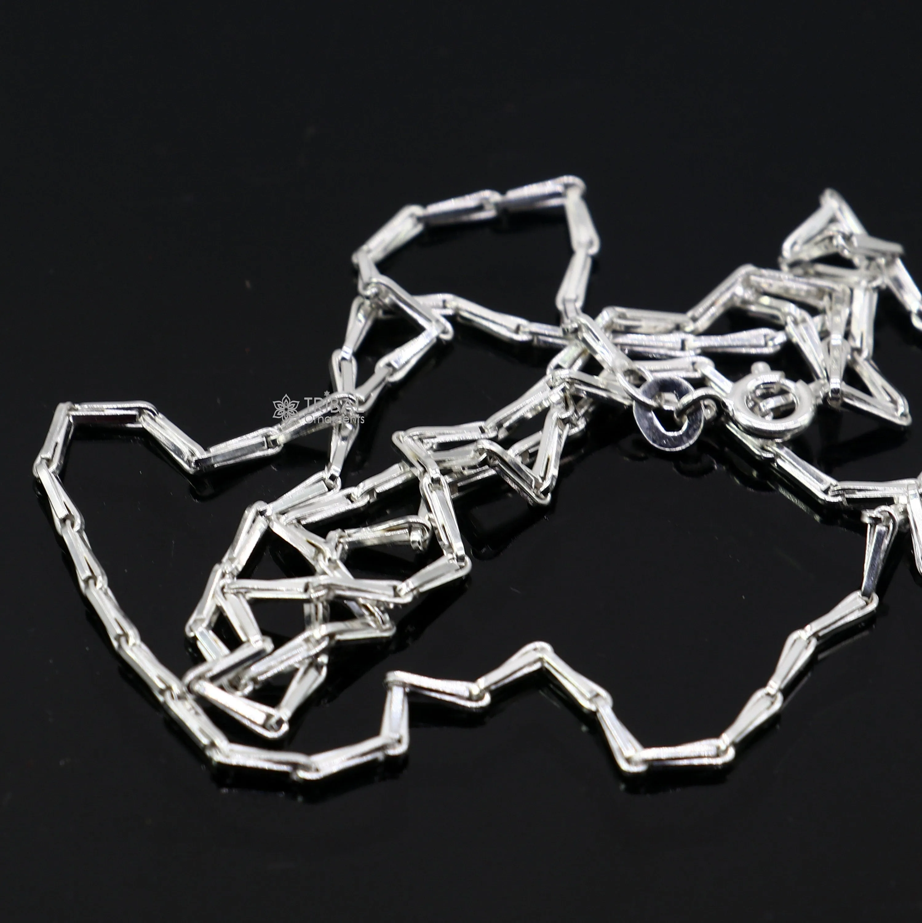 24 inches 1.5mm handmade unique chain 925 sterling silver chain, plain bright silver trendy style boy's girls chain ch595