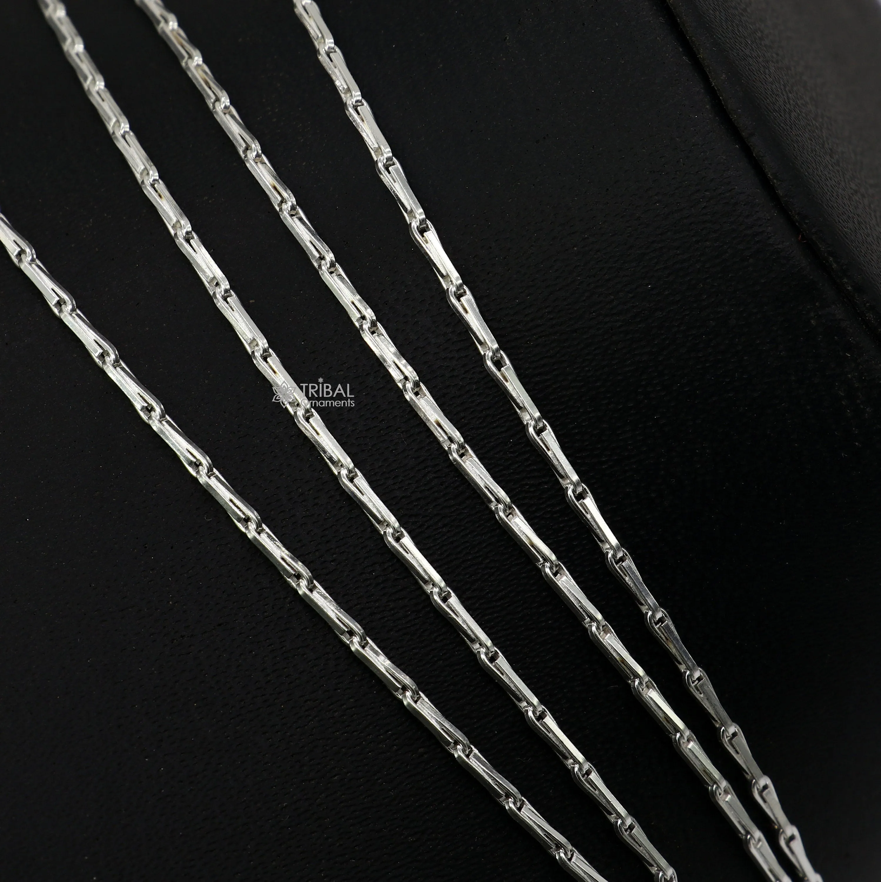 24 inches 1.5mm handmade unique chain 925 sterling silver chain, plain bright silver trendy style boy's girls chain ch595