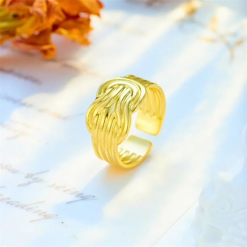 316L Stainless Steel Bowknot Adjustable Finger Ring For Women
