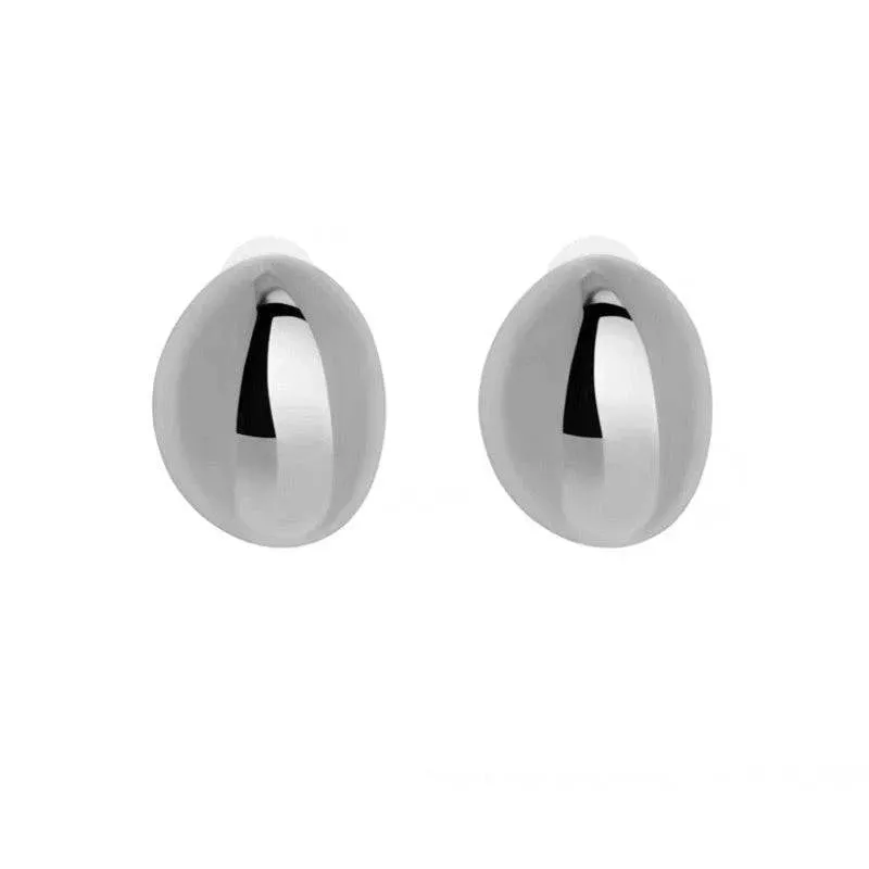 3art Simple Glossy Stylish Fashion 18K Gold Earrings