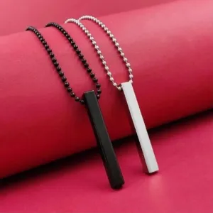 3D Bar Custom Name Pendant Necklace