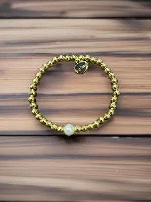 5MM GOLD BALL NATURAL FRESH WATER PEARL