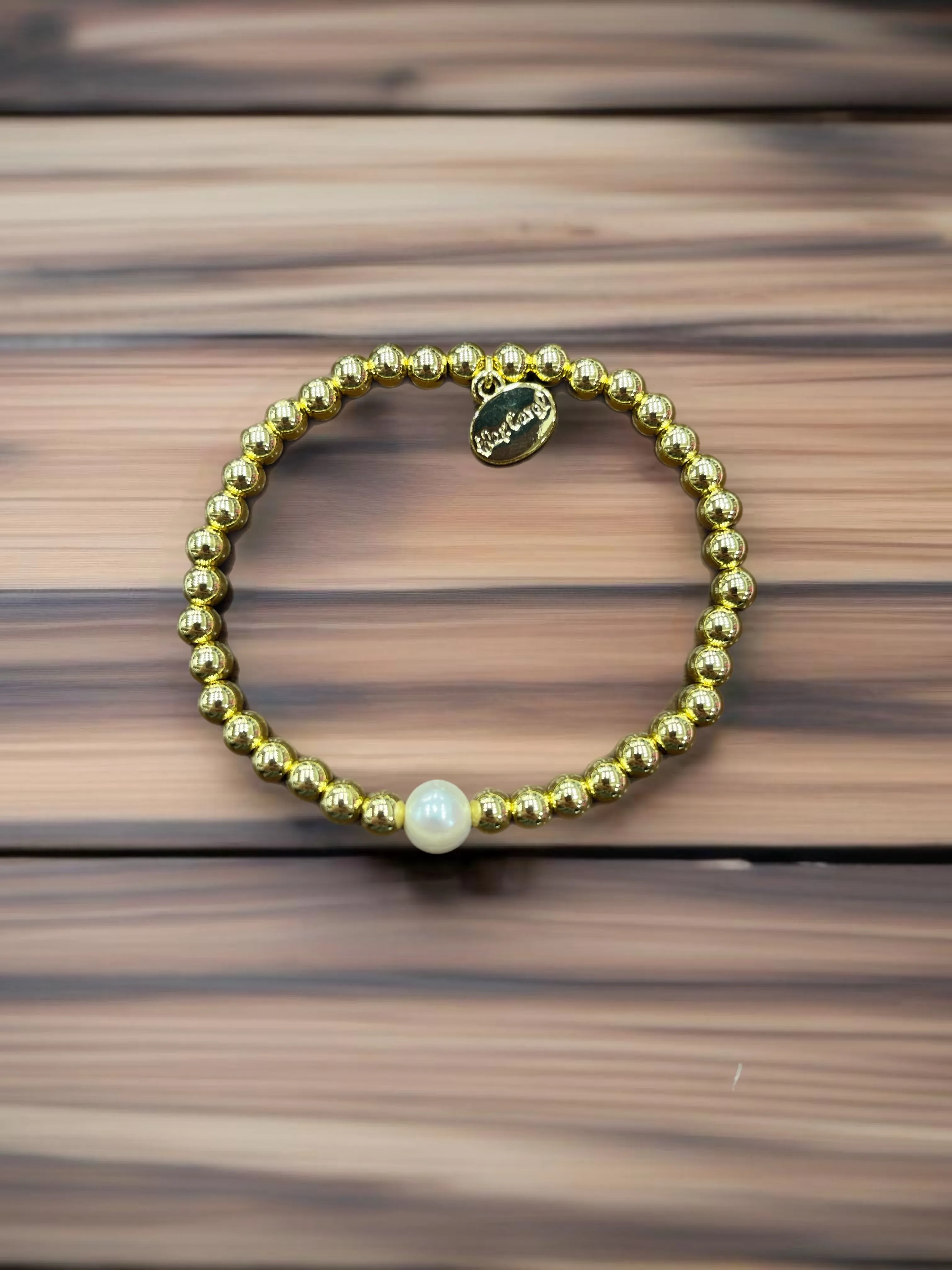 5MM GOLD BALL NATURAL FRESH WATER PEARL