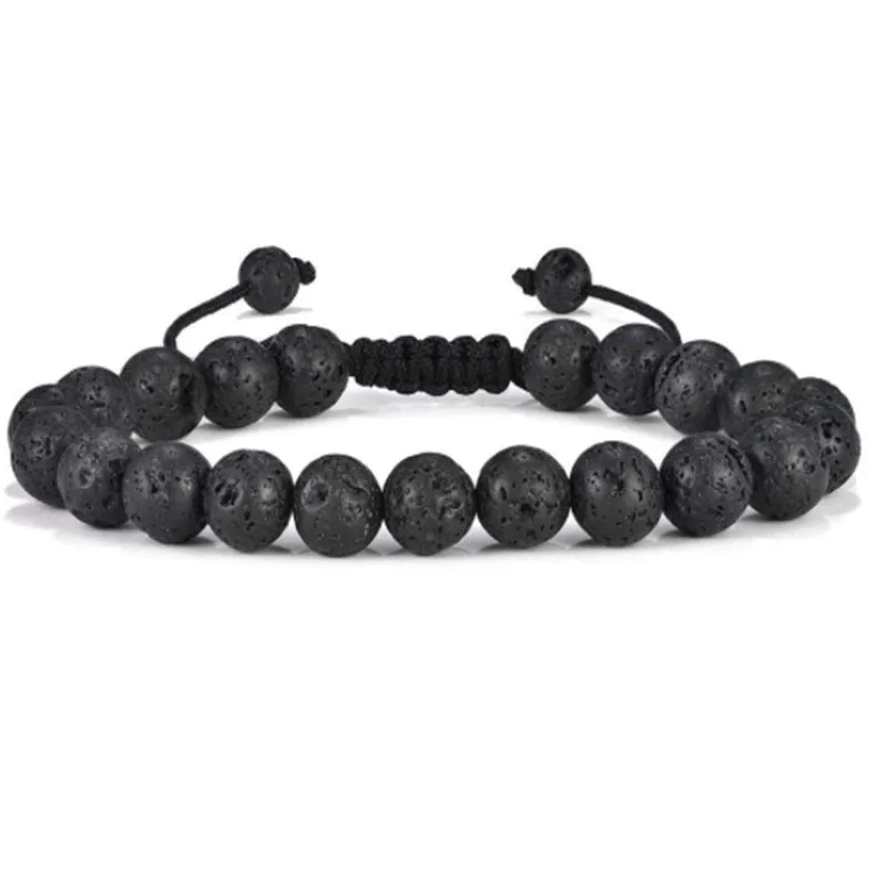 8mm Natural Yellow Tiger Eye Stone Braided Bracelet Women