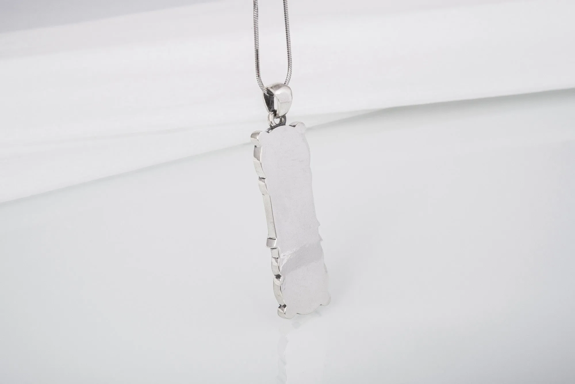 925 silver Viking pendant with Valknut and Celtic knots ornament, unique handmade jewelry