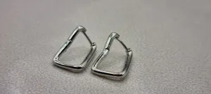 925 Sterling Silver Twisted Elegant Hoop Earrings