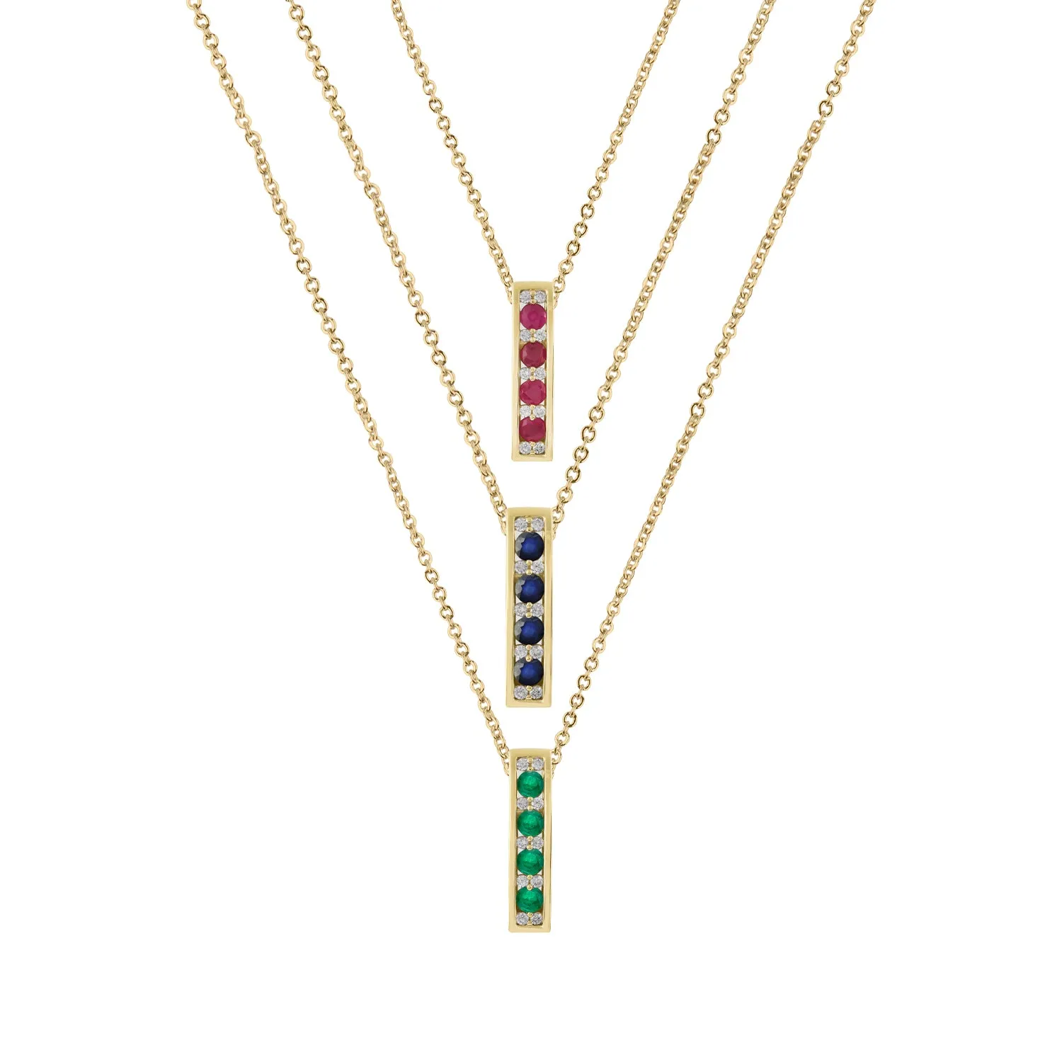 9K Yellow Gold Emerald and Diamond Pendant - 20717308