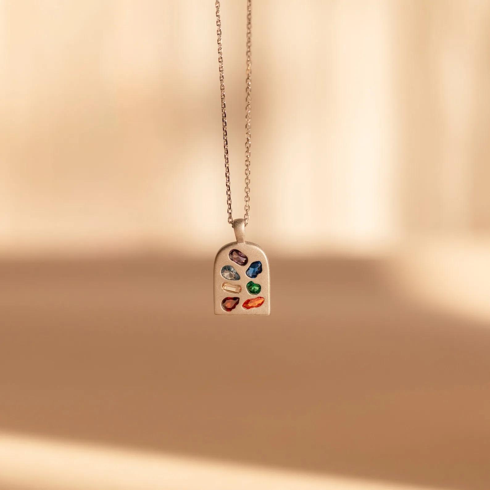 Abstract Art Deco Pendant Necklace