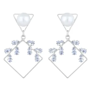 AD Stone & Artificial Pearl Dangler Earring