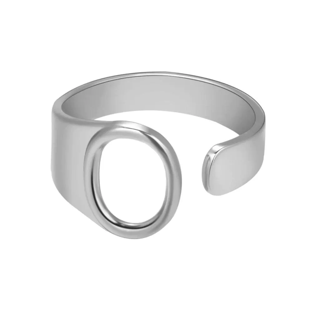Adjustable Personalized A-Z Initial Letter Rings