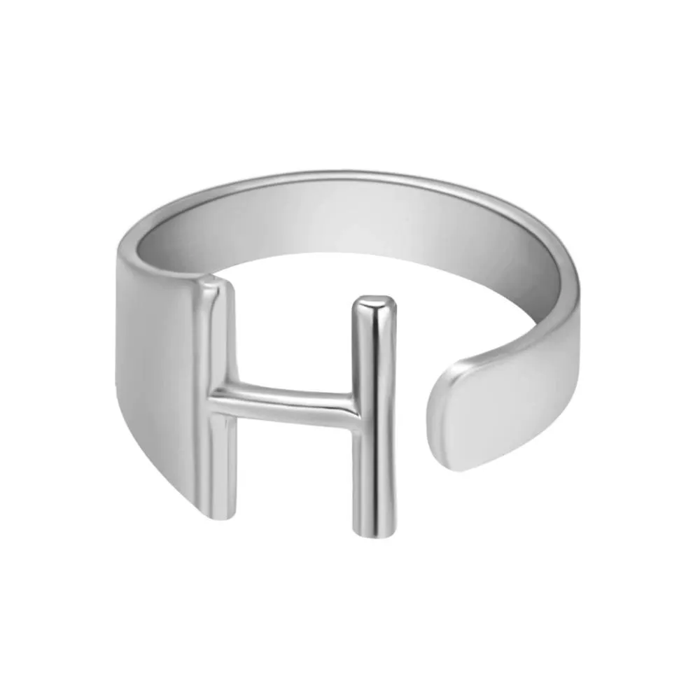 Adjustable Personalized A-Z Initial Letter Rings