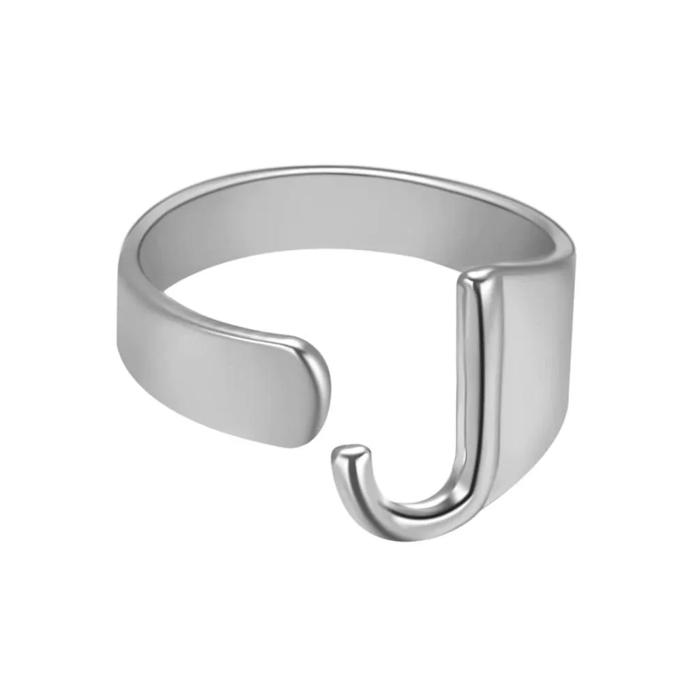 Adjustable Personalized A-Z Initial Letter Rings