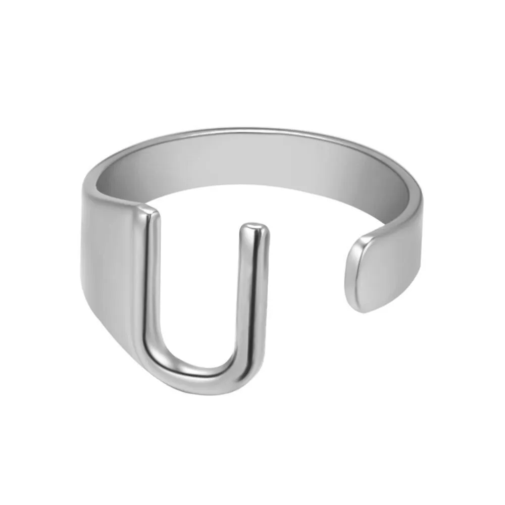 Adjustable Personalized A-Z Initial Letter Rings