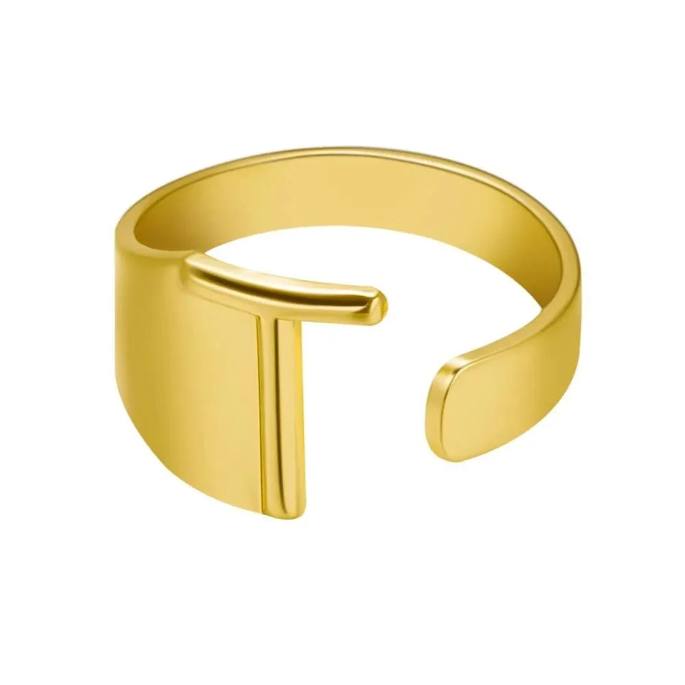 Adjustable Personalized A-Z Initial Letter Rings