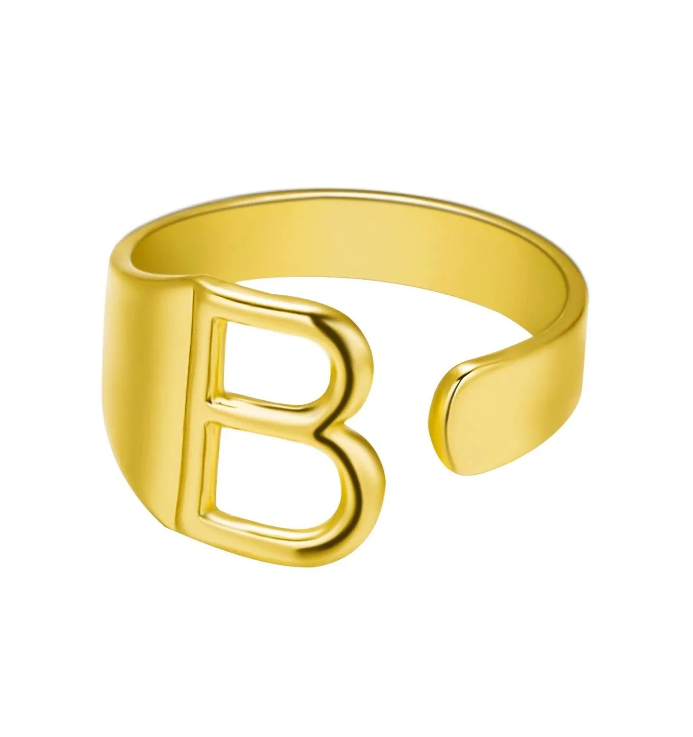 Adjustable Personalized A-Z Initial Letter Rings
