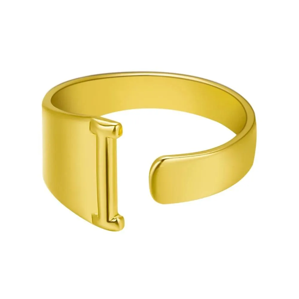 Adjustable Personalized A-Z Initial Letter Rings