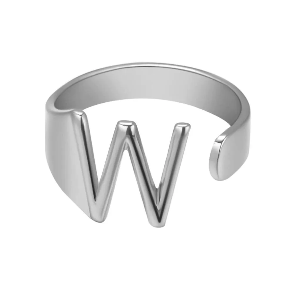 Adjustable Personalized A-Z Initial Letter Rings