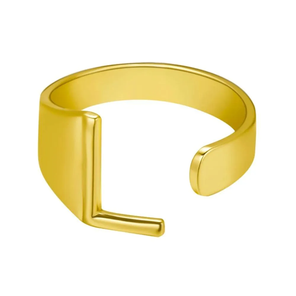 Adjustable Personalized A-Z Initial Letter Rings