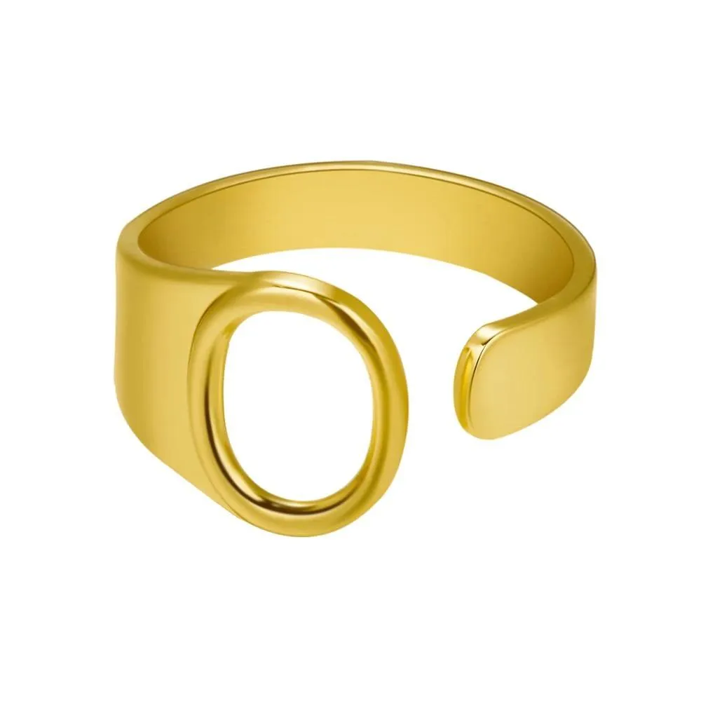 Adjustable Personalized A-Z Initial Letter Rings