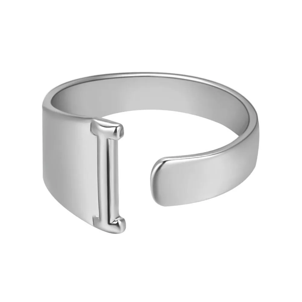 Adjustable Personalized A-Z Initial Letter Rings