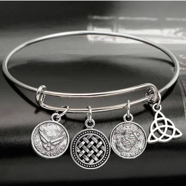Air Force Enchanting Charm Bangle