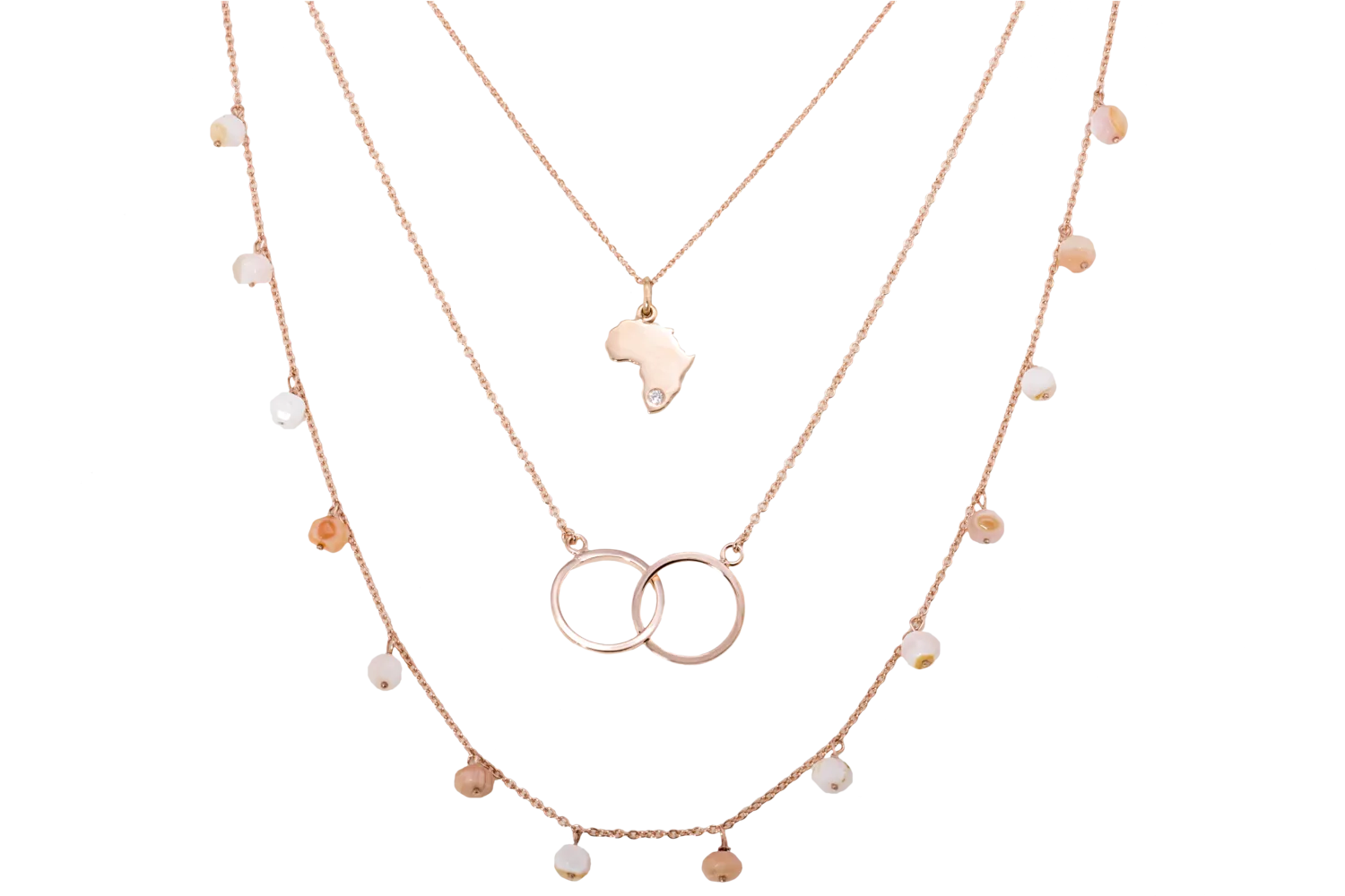 Alex Linked Necklace in Gold