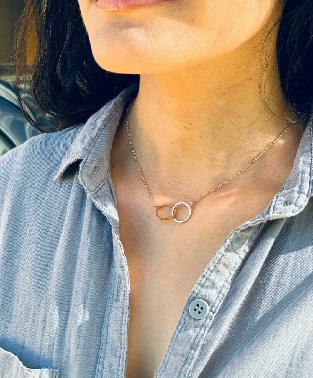Alex Linked Necklace in Gold