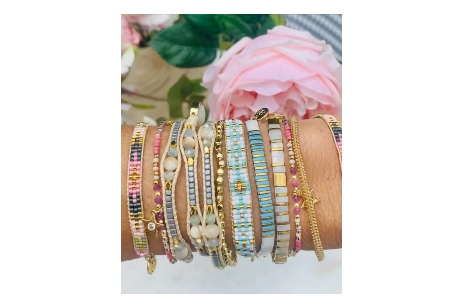 America Pearl Gemstone Wrap Bracelet