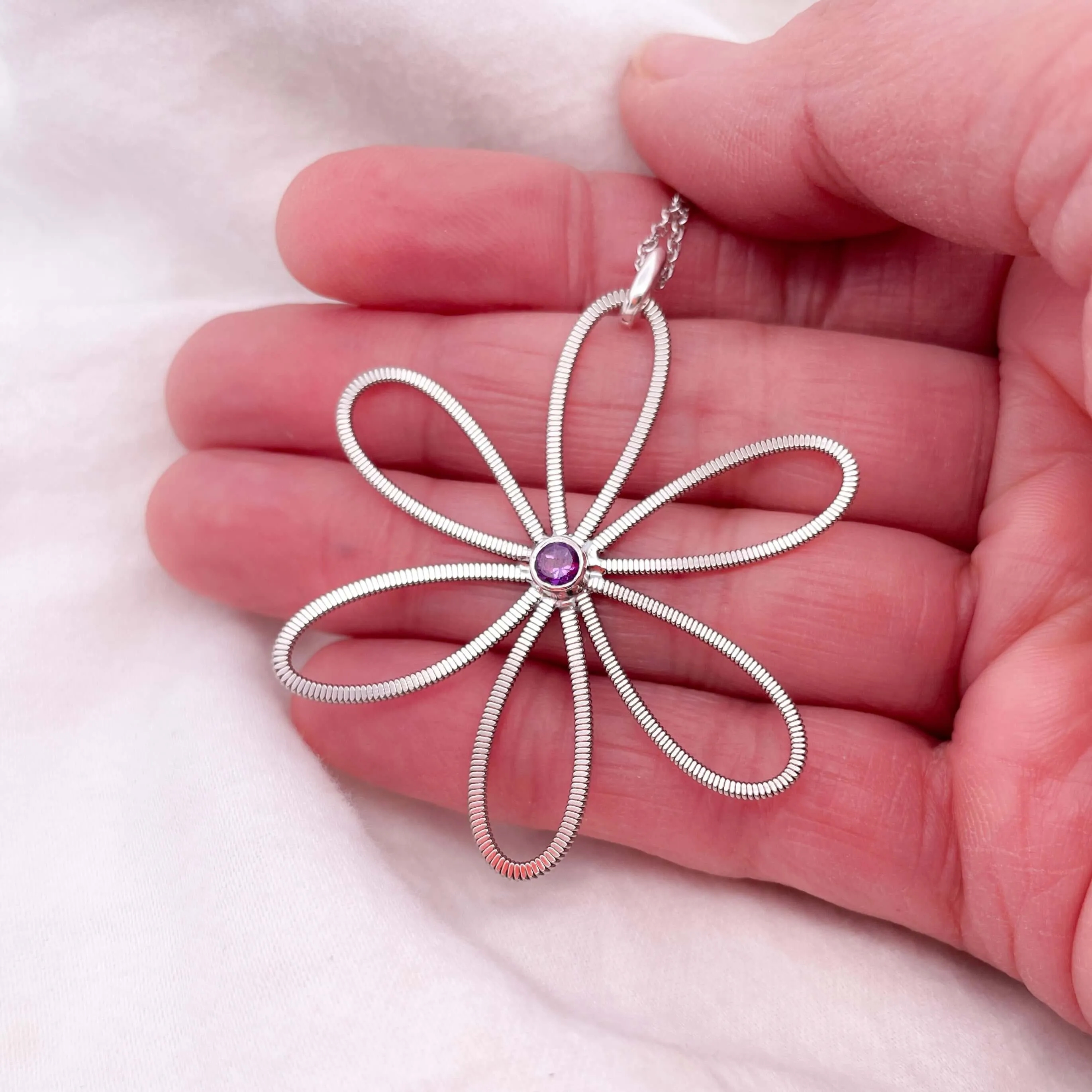Amethyst Wildflower Necklace