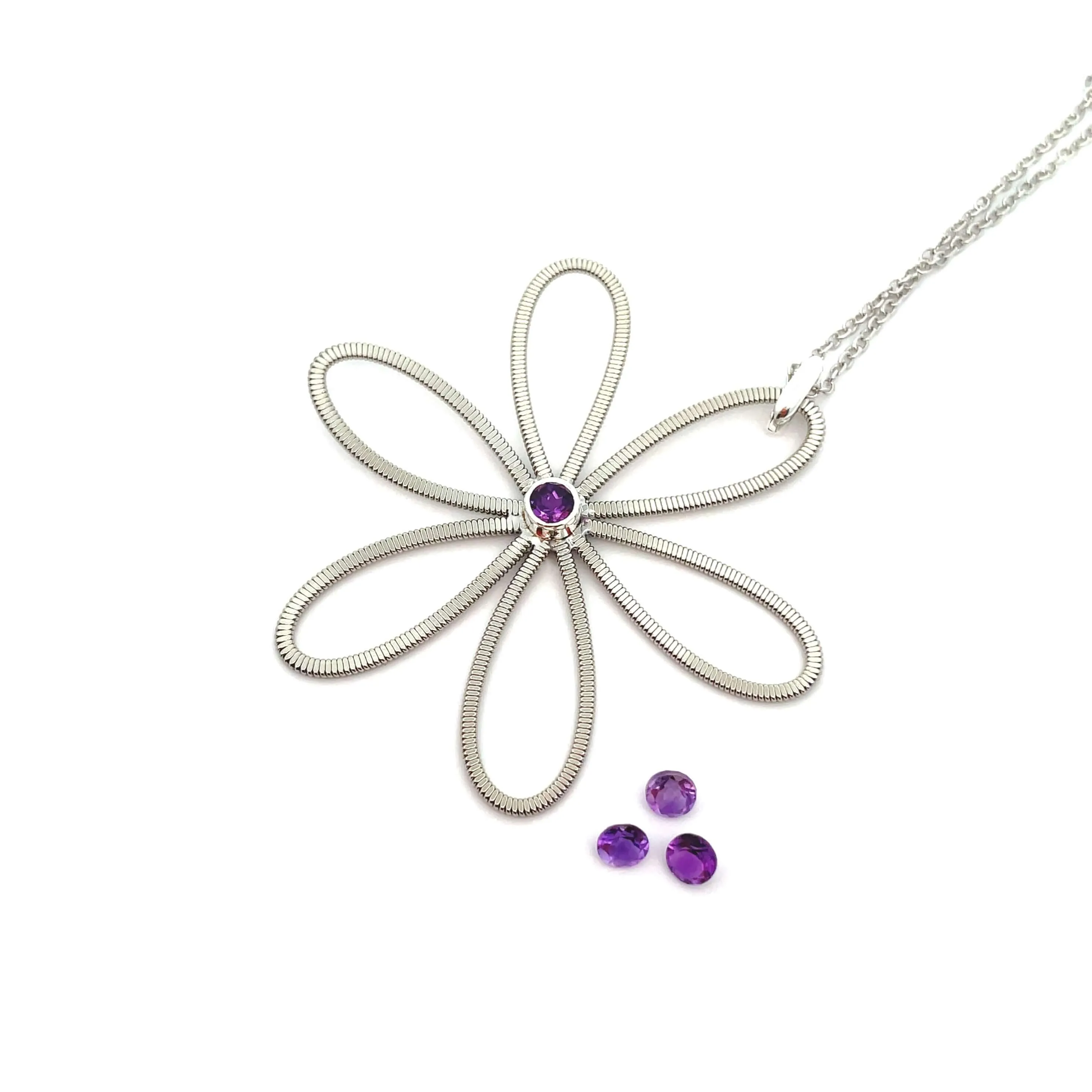 Amethyst Wildflower Necklace