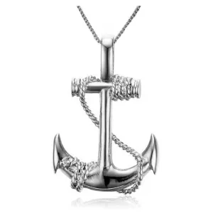 Anchor Necklace for Men - Silver