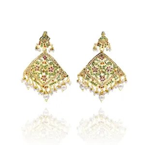 Anisah Jadau Earrings - Multicolor