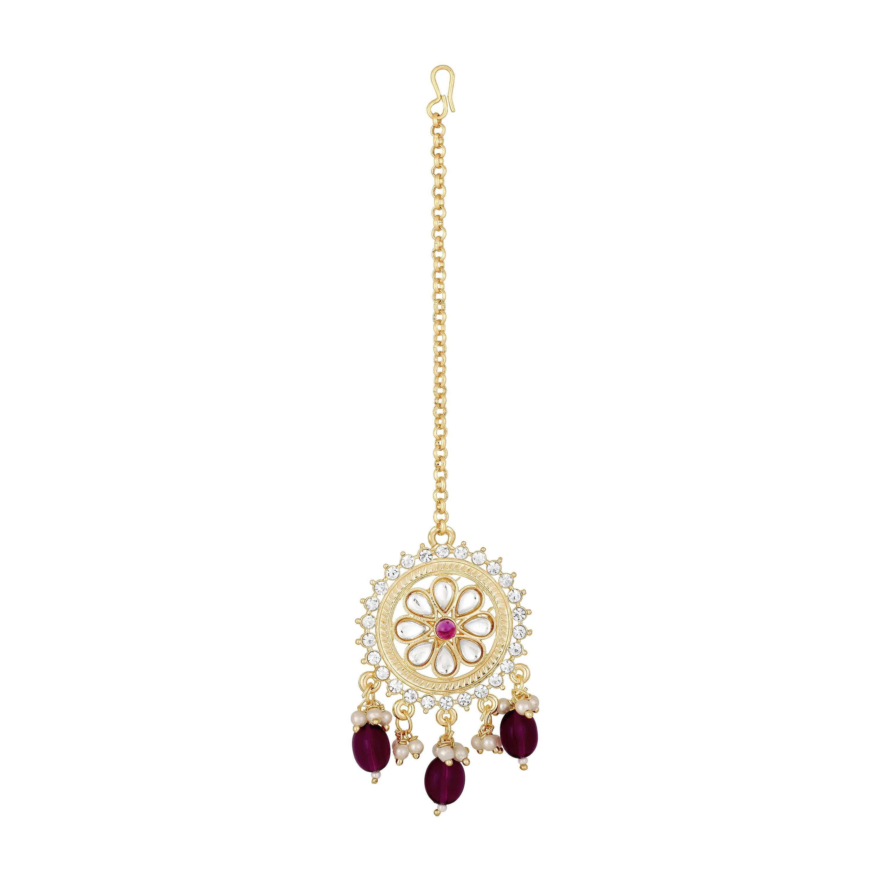 Aritficial Pearl and Kundan Floral Chokar Jewellery Set