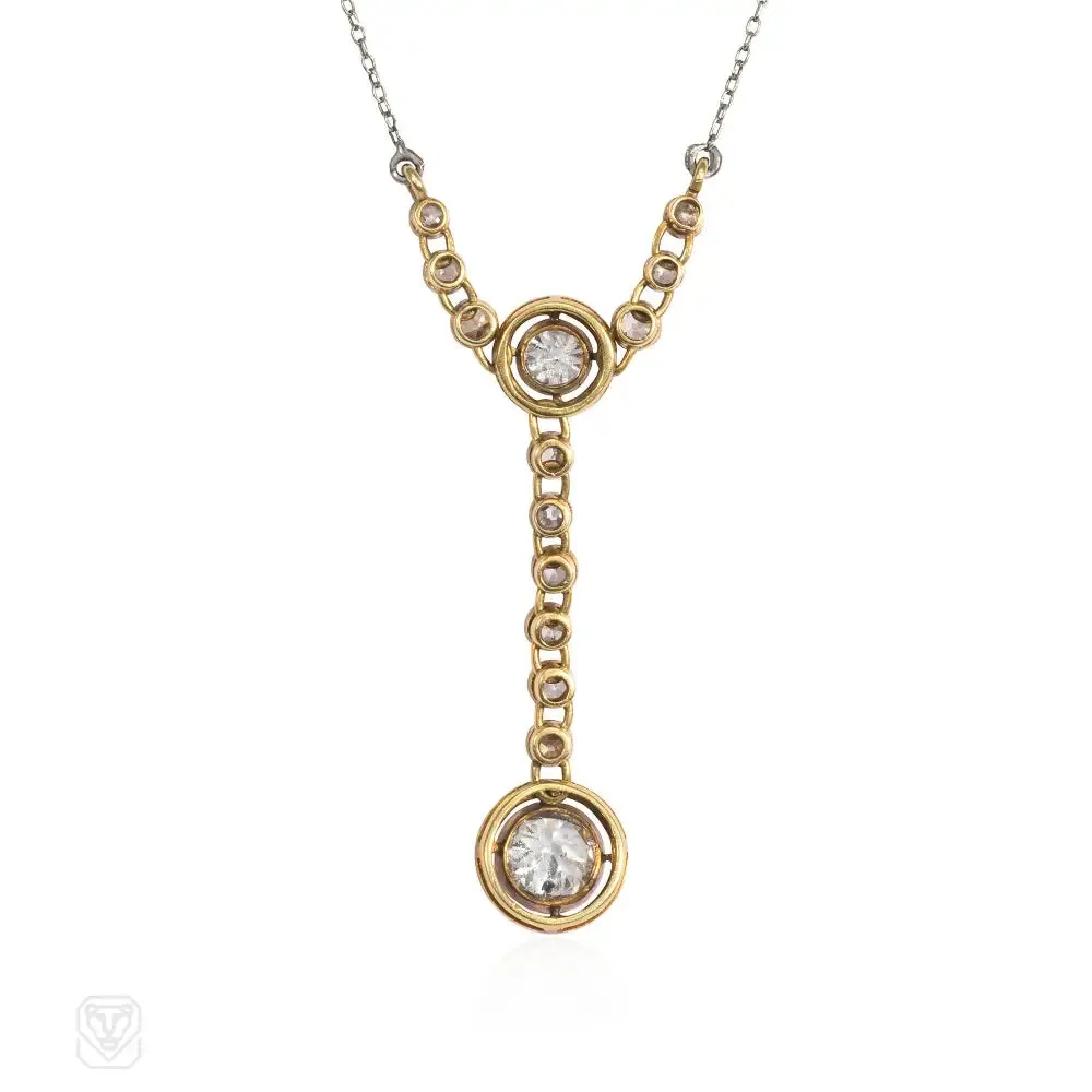 Art Deco diamond lavalier pendant