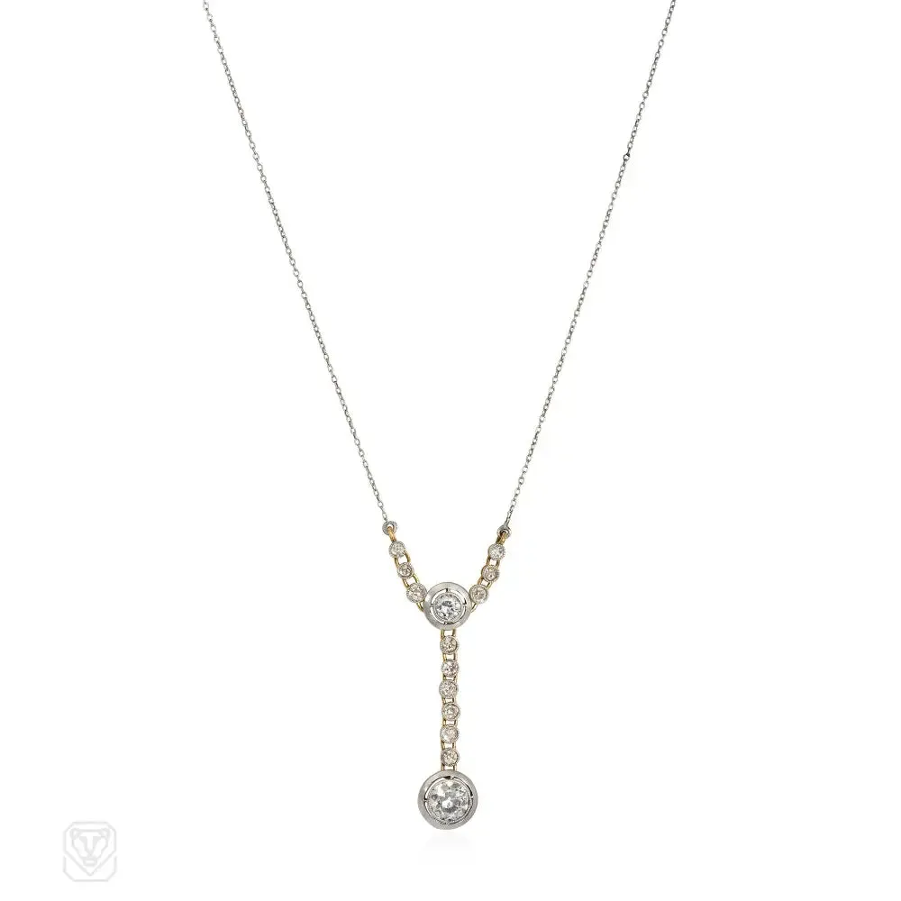 Art Deco diamond lavalier pendant