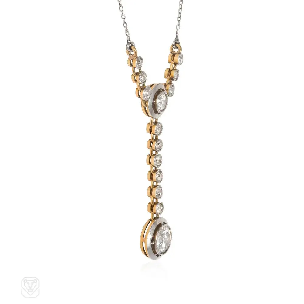 Art Deco diamond lavalier pendant