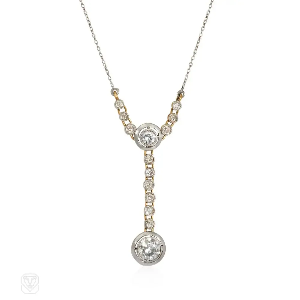 Art Deco diamond lavalier pendant