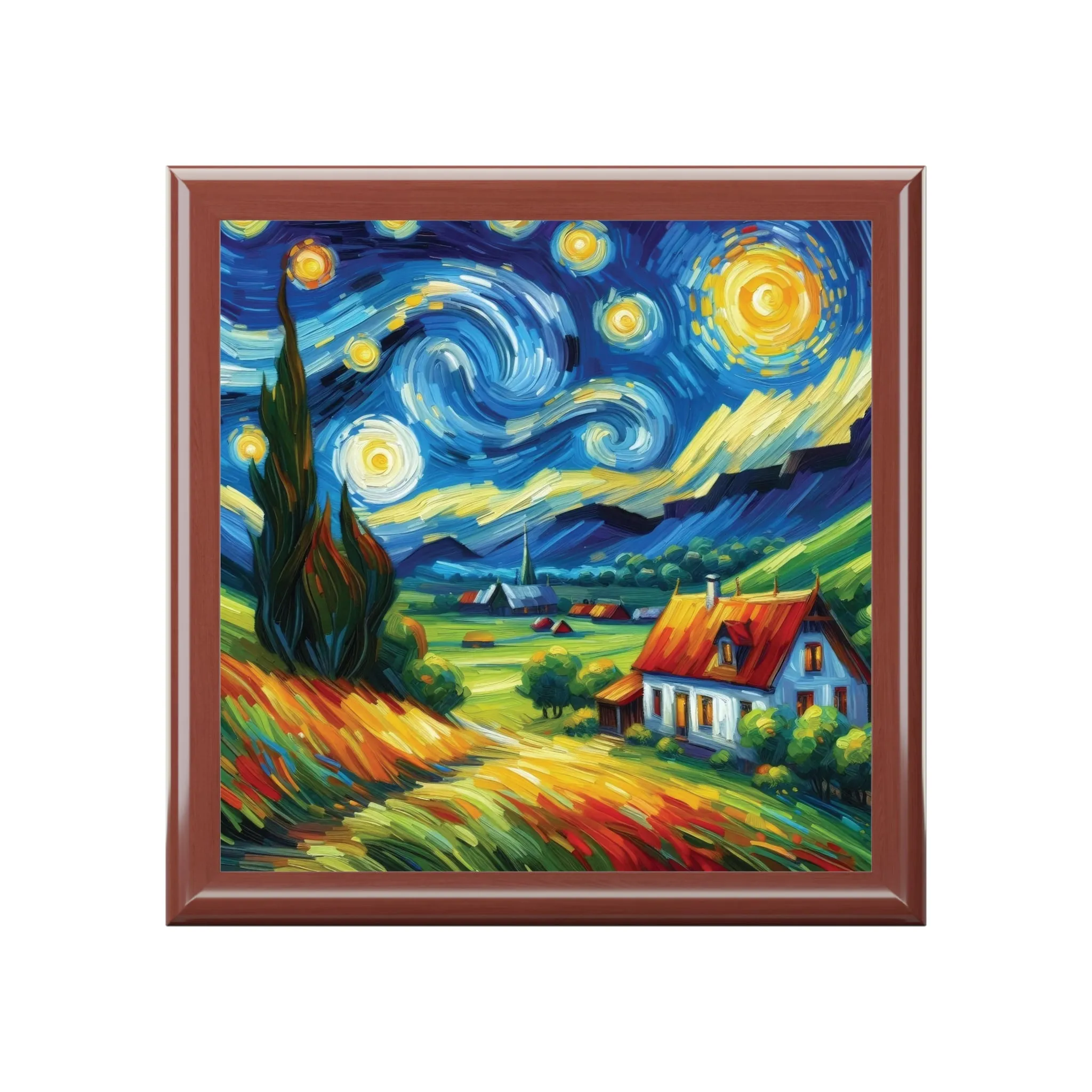 Artistic Jewelry Box - Starry Night and nature  Design