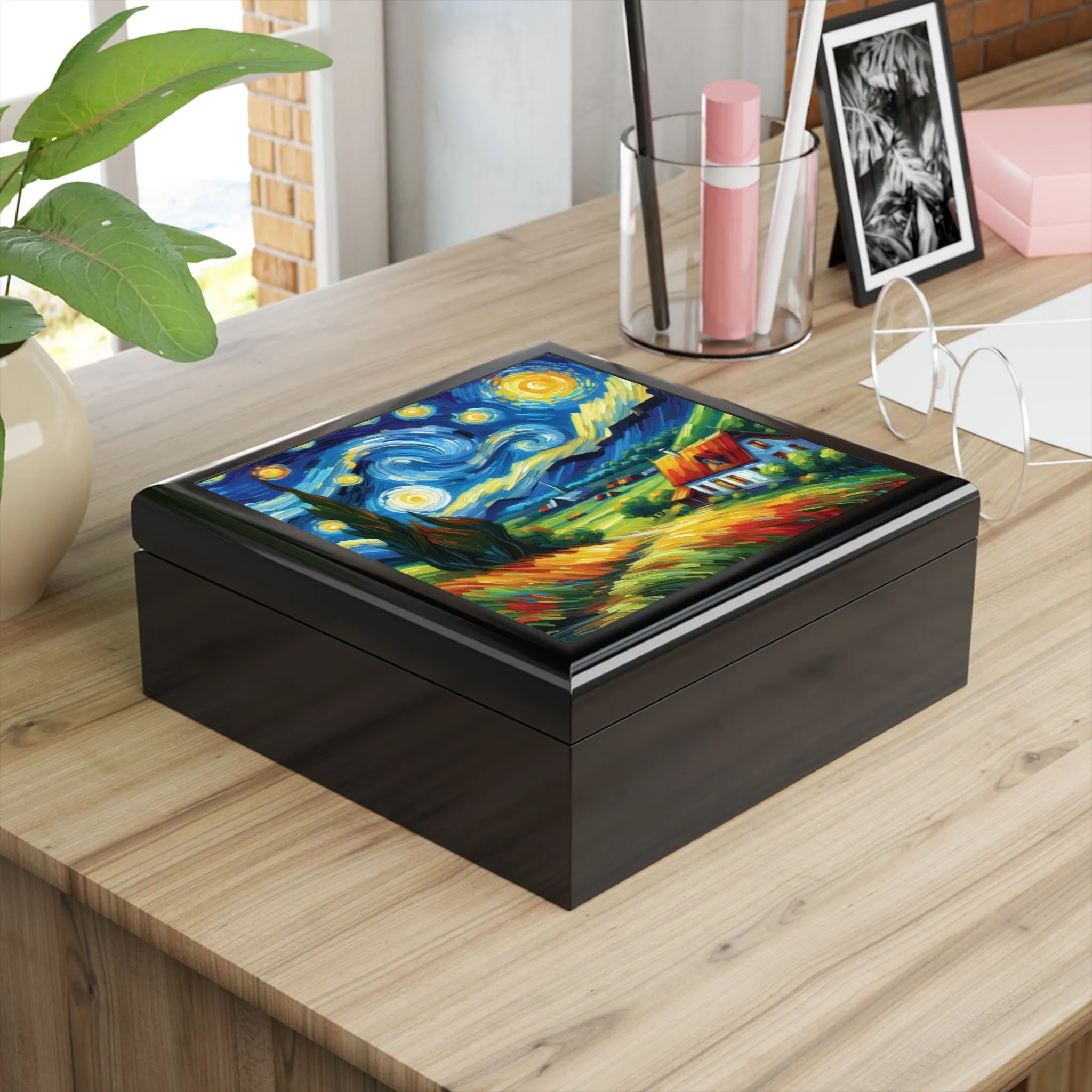 Artistic Jewelry Box - Starry Night and nature  Design