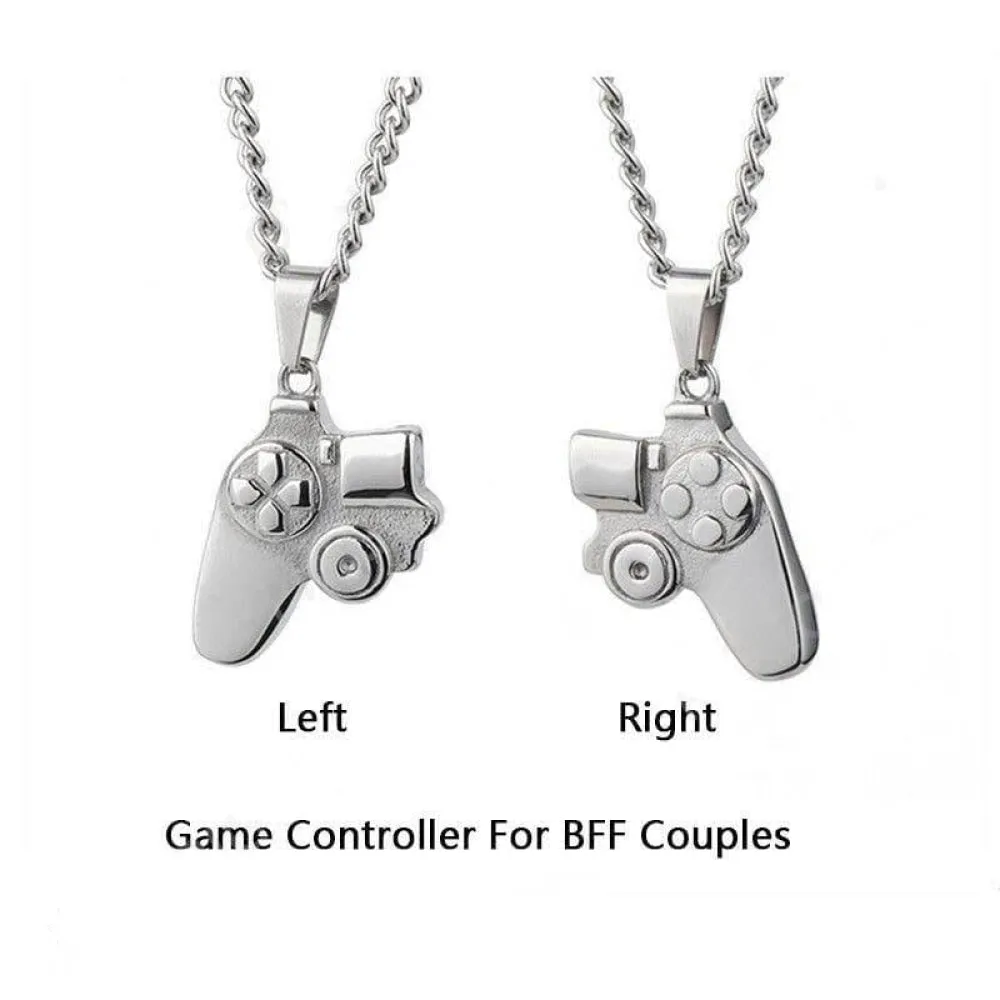 Attract Game controller Matching Necklaces For Couples In Titanium(2 pcs a set)