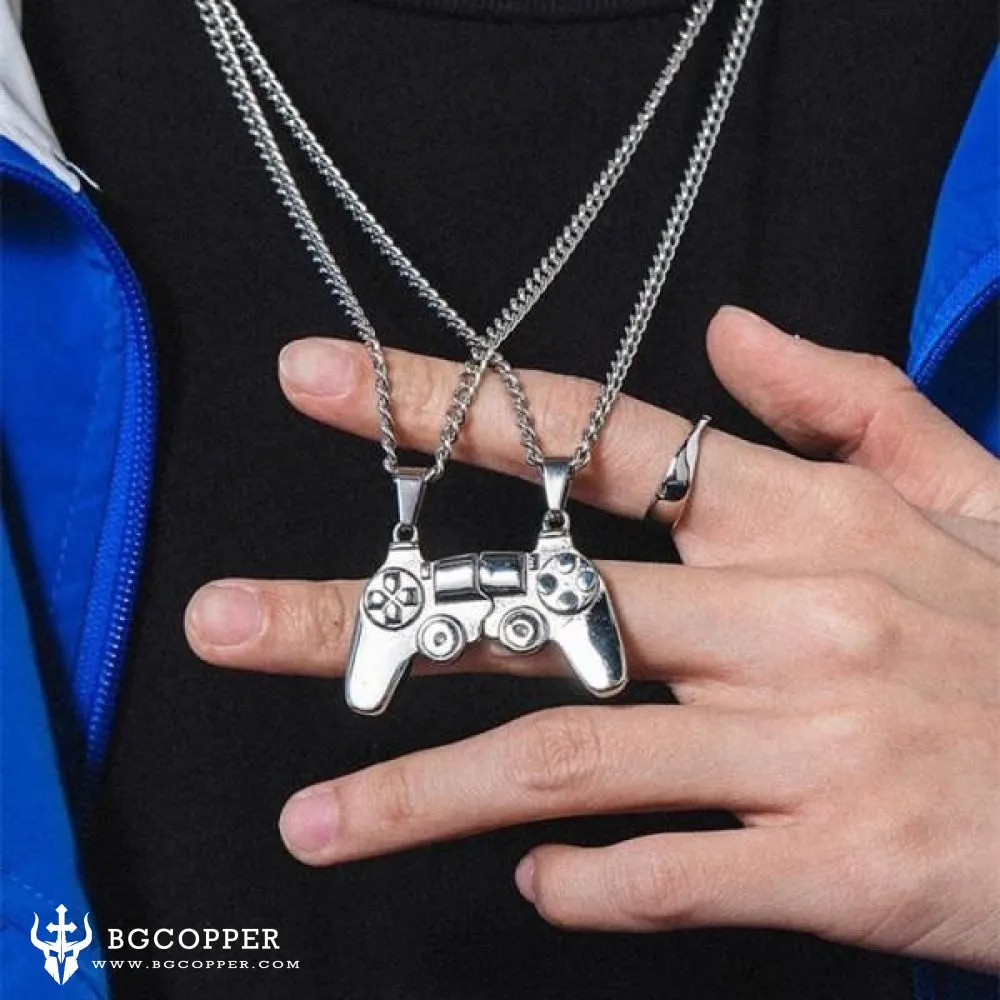 Attract Game controller Matching Necklaces For Couples In Titanium(2 pcs a set)