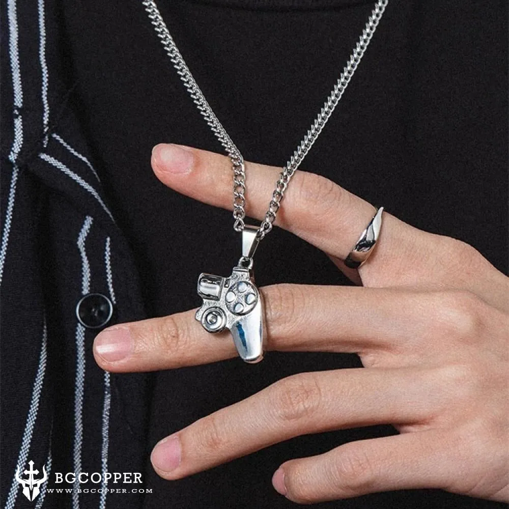 Attract Game controller Matching Necklaces For Couples In Titanium(2 pcs a set)